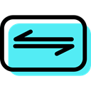 Arrows, sorting, interface, right, Left, sort Turquoise icon