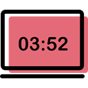 Clock, alarm clock, time, digital, Tools And Utensils LightCoral icon