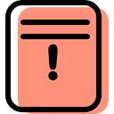 interface, document, Archive, warning, documents, paper, education, File LightSalmon icon