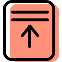 paper, education, interface, document, documents, Archive, upload, File LightSalmon icon