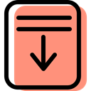 documents, download, File, Archive, document, paper, interface, education LightSalmon icon