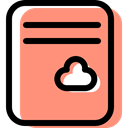 Cloud, documents, File, education, Archive, document, paper, interface LightSalmon icon