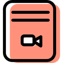 paper, interface, File, video player, documents, Archive, document, education LightSalmon icon