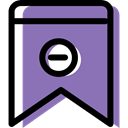 Badge, shapes, interface, bookmark, insignia, signs MediumPurple icon