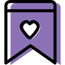signs, shapes, bookmark, interface, insignia, Badge MediumPurple icon