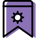interface, shapes, bookmark, signs, Badge, insignia MediumPurple icon