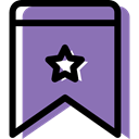 shapes, bookmark, interface, Badge, signs, insignia MediumPurple icon