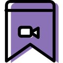 Badge, insignia, bookmark, interface, signs, shapes MediumPurple icon