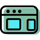 Browser, Multimedia, web page, html, interface, website DarkSeaGreen icon