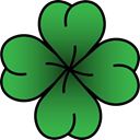 Clover, vintage, hipster, Old School, tattoo SeaGreen icon