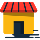 Shop, Business, buildings, Restaurant, store Orange icon