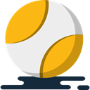 Sports Ball, sports, sport, tennis, tennis ball WhiteSmoke icon