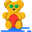 puppet, Fluffy, teddy bear, childhood, Animals Orange icon