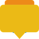 interface, Bubble speech, Comment, Chat, Message Goldenrod icon