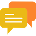 Bubble speech, Conversation, Chat, Message, Comment, interface Goldenrod icon