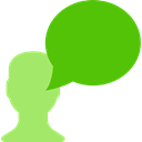 Conversation, Message, Comment, Chat, interface, Bubble speech LimeGreen icon