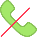 Telephone Call, telephone, phone, phone call, End Call, interface LightGreen icon