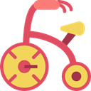 Toy, transportation, tricycle, vehicle, children, transport IndianRed icon