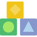 Educational, symbol, shapes, cube, Cubes, Toy, education, toys, children MediumPurple icon