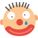 laughter, Clown, Comedy, funny, interface, head, Face NavajoWhite icon