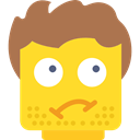 Lego, dirty, Grubby, Emoticon, Beard, interface Gold icon
