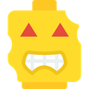 zombie, monster, interface, Face, Emoticon, Lego Gold icon
