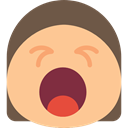faces, emoticons, mouth, square, interface, Face, Eyes, open, Emoticon, Yawn, Yawning NavajoWhite icon
