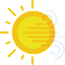 Air, Cold, windy, meteorology, sun, Atmosphere, Sunny, weather Gold icon