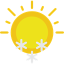 Sunny, winter, weather, Frost, snowing, Cold, Snow, snowy, shapes, sun Gold icon