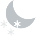 Night Snow, snowflake, nature, Cold, Snow, winter, weather Silver icon