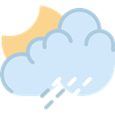 day, Cloudy, Rain, weather, meteorology, Sunny, summer Lavender icon