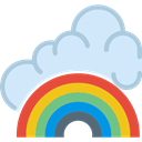 Rainbow, Rainbow Lines, Curve Lines, Concave Lines, Rainbows, signs, Rainbow Outline, weather Lavender icon