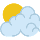 Cloudy, Clouds And Sun, Cloud, weather, sky, Sunny, meteorology Lavender icon