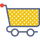 store, market, Shop, shopping, trolley, Cart Gold icon