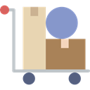 Delivery, Delivery Cart, trolley, deliver, Cart, items Wheat icon