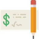 Bank, Business, payment, Check, Money Beige icon