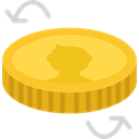 Business, Flip, Currency, Money, coin, Cash Gold icon