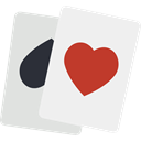 Cards, poker, Casino, gambling, Heart WhiteSmoke icon