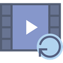 Play button, video player, Multimedia Option, movie, Multimedia, interface MediumPurple icon