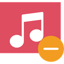 musical note, music player, Quaver, music, interface, song IndianRed icon
