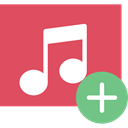song, Quaver, music, music player, interface, musical note IndianRed icon