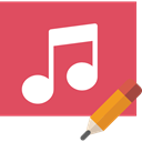 musical note, music, song, Quaver, music player, interface IndianRed icon