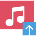 music, interface, song, musical note, music player, Quaver IndianRed icon