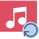 music player, music, Quaver, interface, musical note, song IndianRed icon