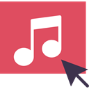 musical note, interface, Quaver, music, song, music player IndianRed icon