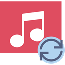 Quaver, musical note, music player, interface, song, music IndianRed icon