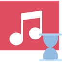 song, Quaver, interface, musical note, music player, music IndianRed icon