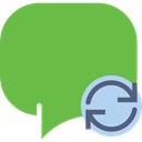 chatting, Speech Balloon, Chat, Multimedia, speech bubble, interface, Conversation, Message YellowGreen icon