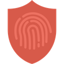 Fingerprint Outline, Protection, Fingerprints, interface, Fingerprint, security IndianRed icon
