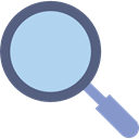 magnifying glass, Loupe, zoom, search, Tools And Utensils, detective LightBlue icon